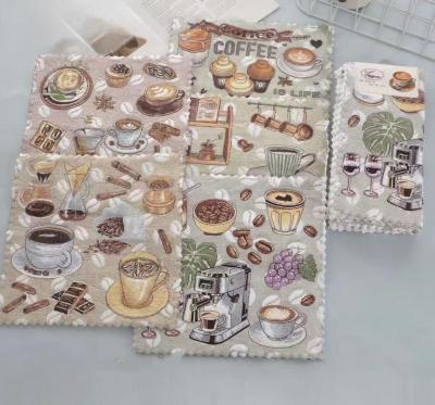 Салфетка микрофибра 002 - 299 КОФЕ ПАУЗА р-р 30х30